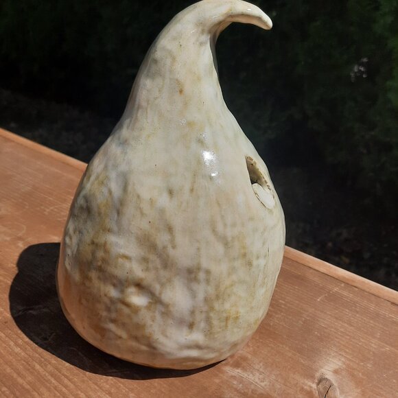 Handmade Ceramic Ghost Luminary Drop Artist Signed Allison Hilton Halloween Deco - Picture 8 of 8